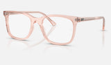 Ray-Ban RX5446F — Transparent Pink — quarter view