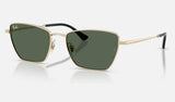 Ray-Ban RB3783 — Pale Gold / Dark Green — quarter view