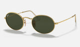 Ray-Ban Oval RB3547 — Arista Gold / G-15 Green — quarter view