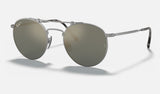 Ray-Ban Titanium RB8147M — Silver / Crystal Blue Polarized — quarter view