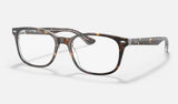 Ray-Ban RX5375 — Havana on Transparent — quarter view