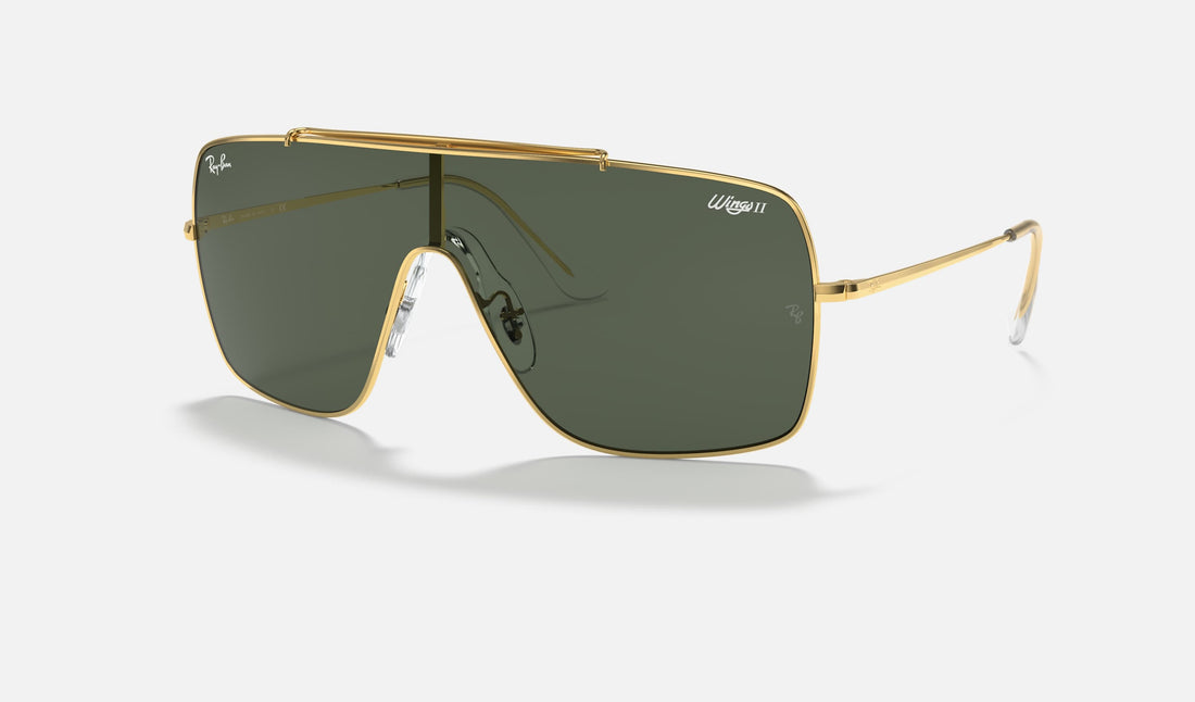 Ray-Ban Wings Ii RB3697 — Arista Gold / Dark Green — quarter view