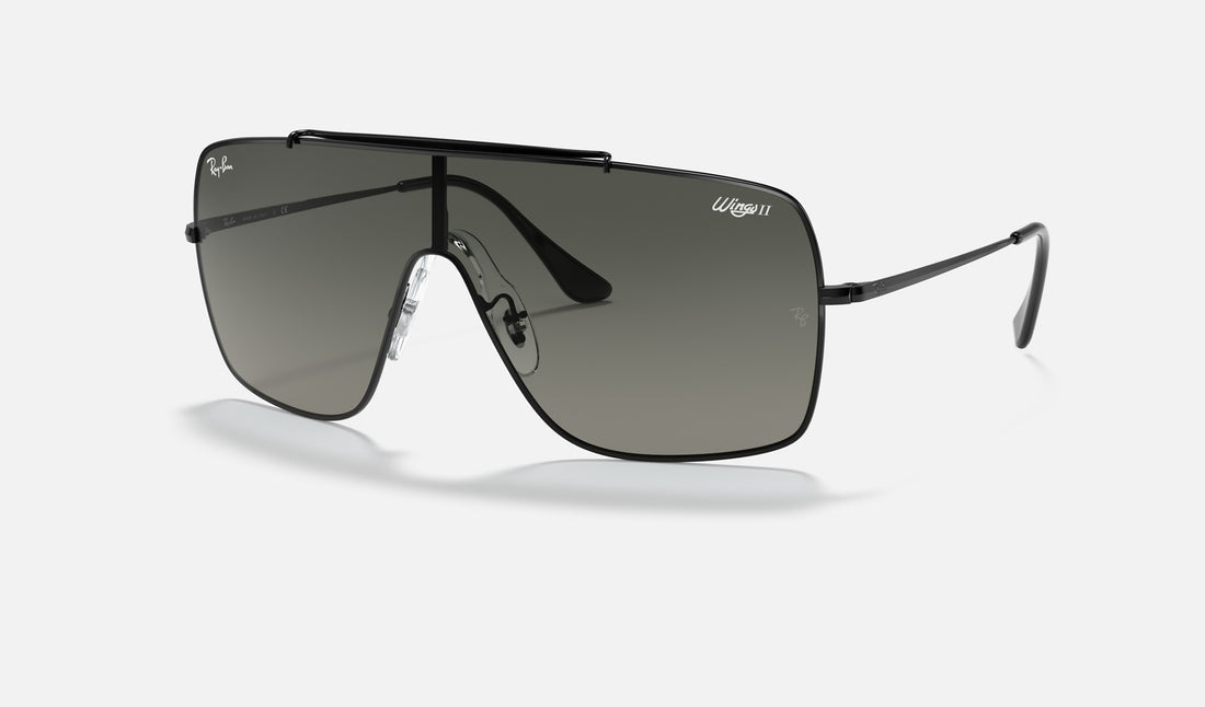 Ray-Ban Wings Ii RB3697 — Black / Grey Gradient — quarter view