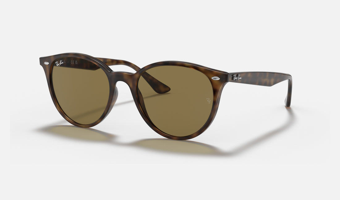 Ray-Ban RB4305 — Light Havana / Dark Brown — quarter view