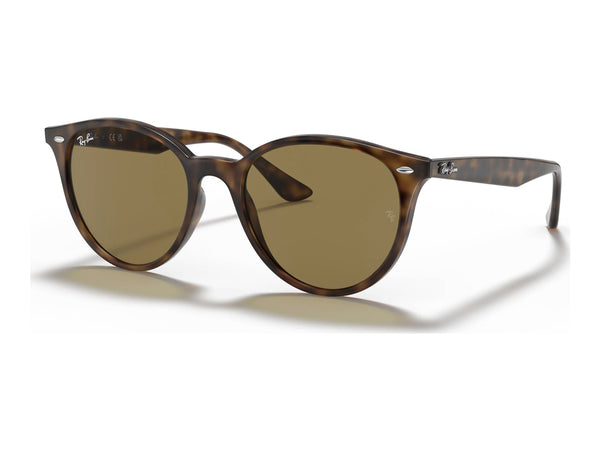 Ray-Ban RB4305 — Light Havana / Dark Brown — quarter view