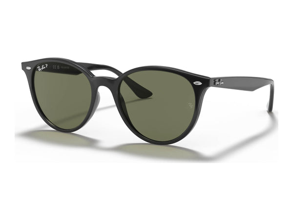 Ray-Ban RB4305 — Black / G-15 Green Polarized — quarter view