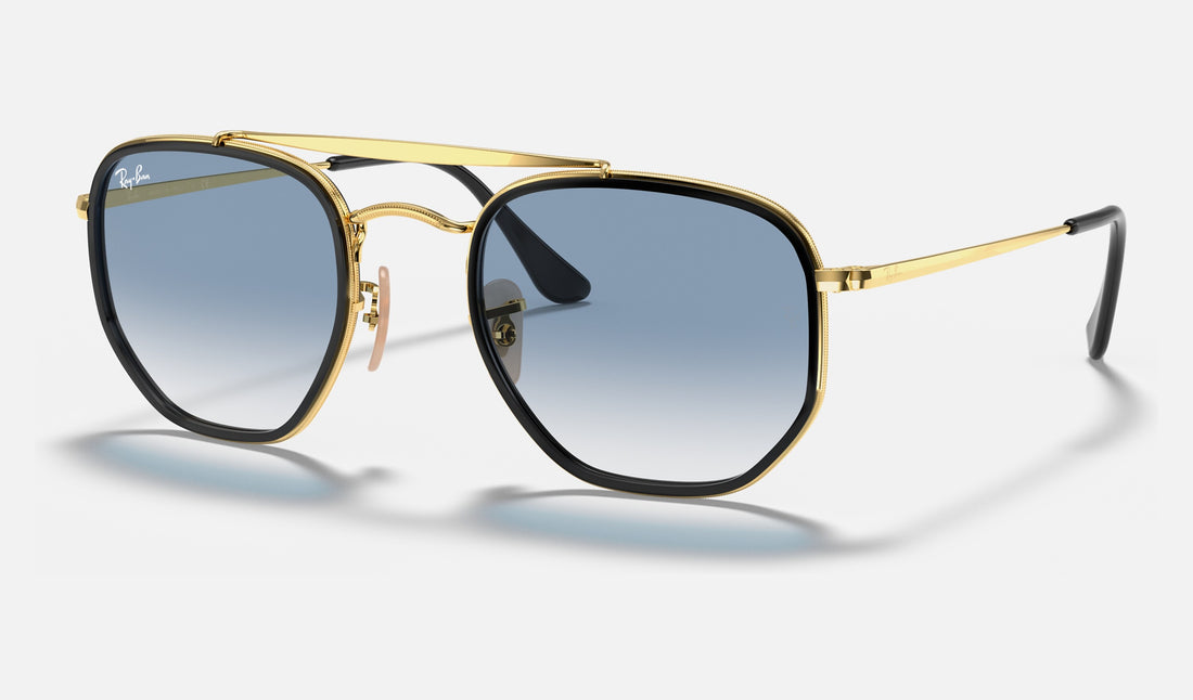 Ray-Ban The Marshal Ii RB3648M — Arista Gold / Light Blue Gradient — quarter view