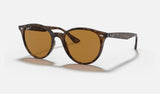 Ray-Ban RB4305F — Light Havana / Brown Polarized — quarter view