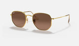 Ray-Ban Hexagonal RB3548N — Arista Gold — quarter view