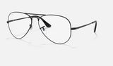 Ray-Ban Aviator RX6489 — Black — quarter view
