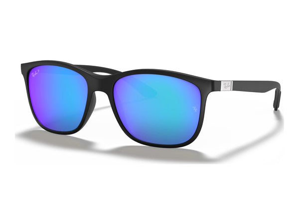 Ray-Ban Chromance RB4330CH — Black / Blue Polarized+ — quarter view