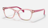 Ray-Ban Junior RY1591 — Striped Fuxia — quarter view