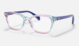 Ray-Ban Junior RY1591 — Violet Striped Multicolor — quarter view