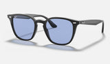 Ray-Ban RB4258F — Black / Blue Classic — quarter view