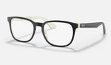 Ray-Ban Junior RY1592 — Black on White — quarter view