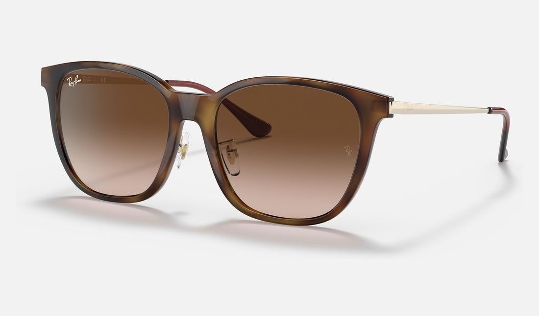 Ray-Ban RB4333D — Light Havana / Brown Gradient — quarter view