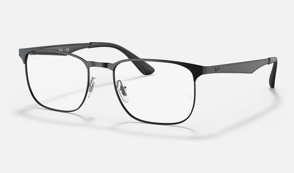 Ray-Ban RX6363 — Black — quarter view