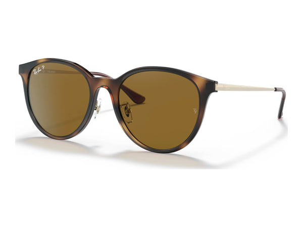 Ray-Ban RB4334D — Light Havana / Brown Polarized — quarter view