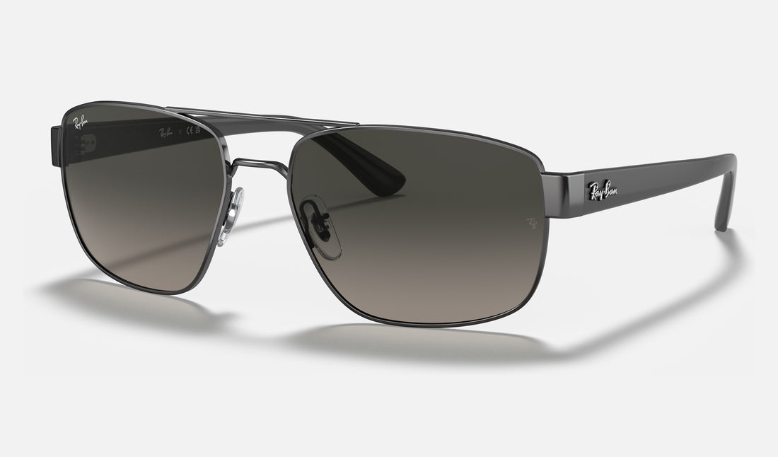 Ray-Ban RB3663 — Gunmetal / Grey Gradient — quarter view