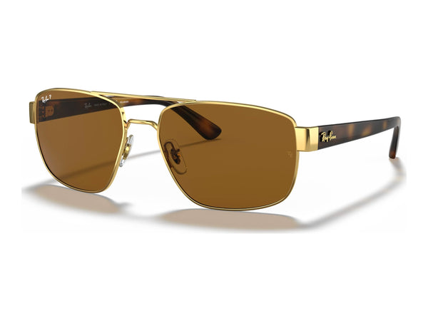 Ray-Ban RB3663 — Arista Gold / Brown Polarized — quarter view