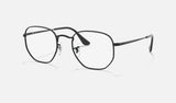 Ray-Ban Hexagonal RX6448 — Black — quarter view
