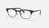 Ray-Ban Clubmaster RX5154 — Black — quarter view