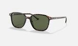 Ray-Ban Leonard RB2193 — Tortoise / G-15 Green — quarter view