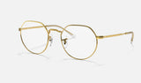 Ray-Ban Jack RX6465 — Gold — quarter view