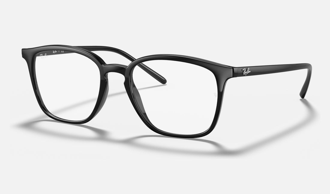 Ray-Ban RX7185 — Black — quarter view