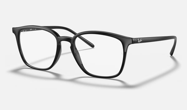 Ray-Ban RX7185 — Black — quarter view