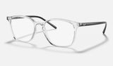 Ray-Ban RX7185 — Transparent — quarter view