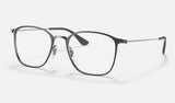 Ray-Ban RX6466 — Grey on Gunmetal — quarter view