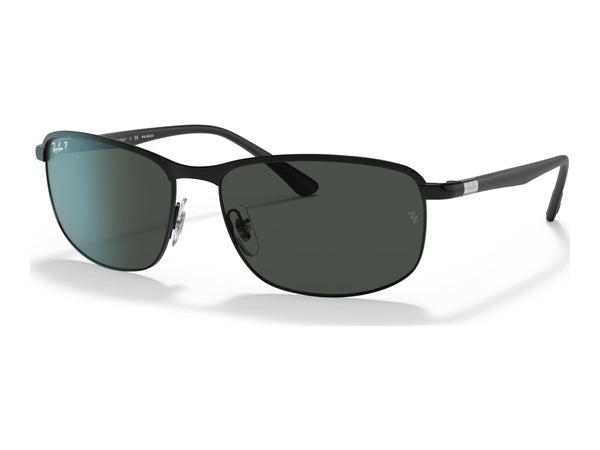 Ray-Ban Chromance RB3671CH — Black / Dark Grey Polarized+ — quarter view