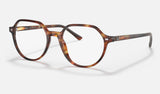 Ray-Ban Thalia RX5395 — Striped Havana — quarter view