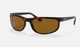 Ray-Ban Predator 2 RB2027 — Dark Havana / B-15 Brown — quarter view