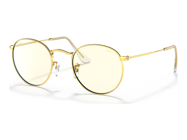 Ray-Ban Round Metal RB3447 — Gold — quarter view