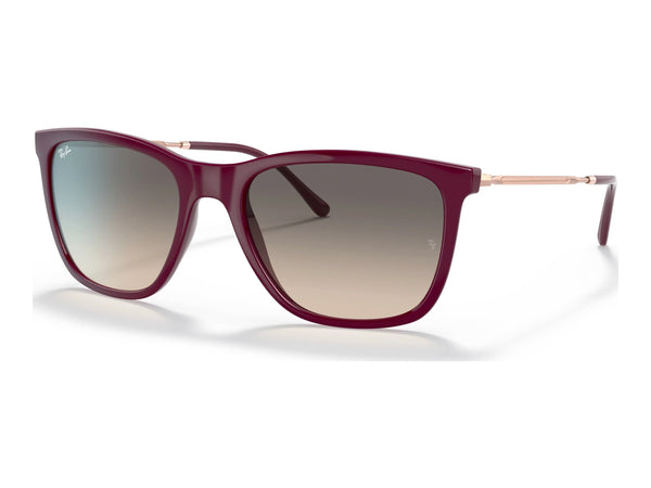 Ray-Ban RB4344 — Red / Light Grey Gradient — quarter view