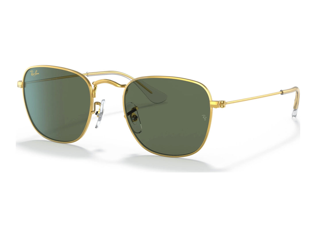 Ray-Ban Junior Junior Frank RJ9557S — Gold / Dark Green — quarter view