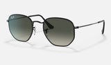 Ray-Ban Hexagonal RB3548 — Black / Grey Gradient — quarter view