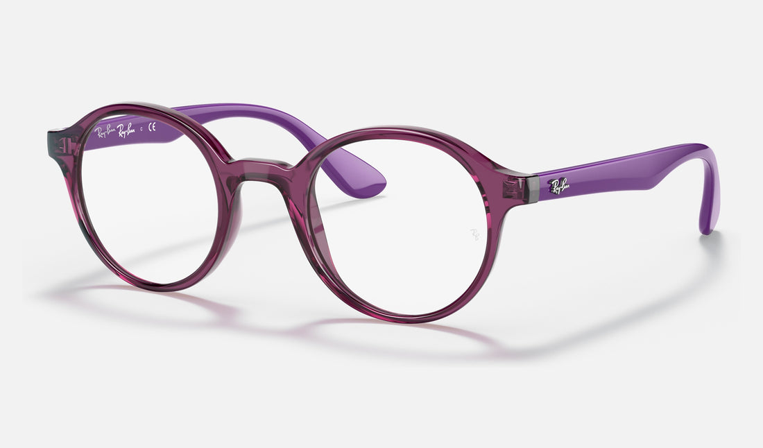 Ray-Ban Junior RY1561 — Transparent Fuxia — quarter view