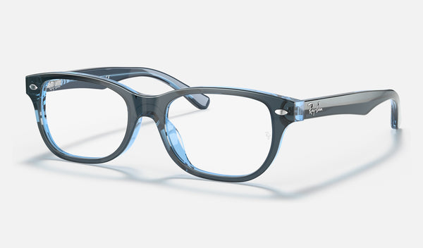 Ray-Ban Junior RY1555F — Blue on Blue Fluo — quarter view