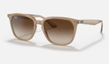 Ray-Ban RB4362 — Light Brown / Brown — quarter view