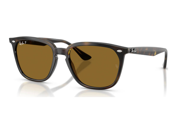 Ray-Ban RB4362 — Havana / Brown Polarized — quarter view