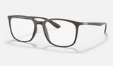 Ray-Ban RX7199 — Brown — quarter view