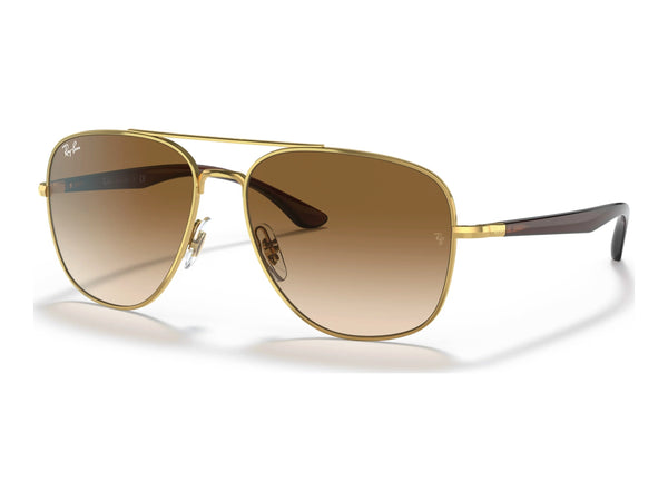 Ray-Ban RB3683 — Arista Gold / Brown — quarter view