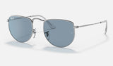 Ray-Ban Elon RB3958 — Silver / Blue Classic — quarter view