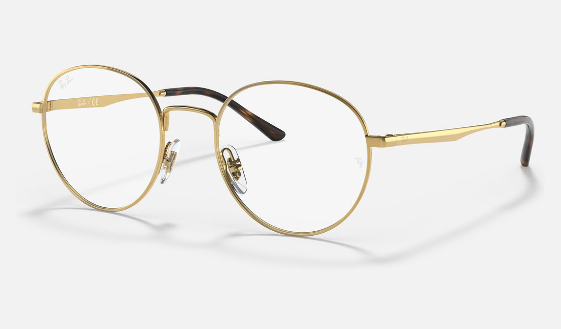 Ray-Ban RX3681V — Arista Gold — quarter view