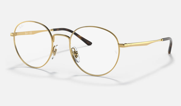 Ray-Ban RX3681V — Arista Gold — quarter view