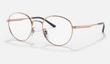 Ray-Ban RX3681V — Rose Gold — quarter view