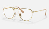 Ray-Ban Elon RX3958V — Gold — quarter view